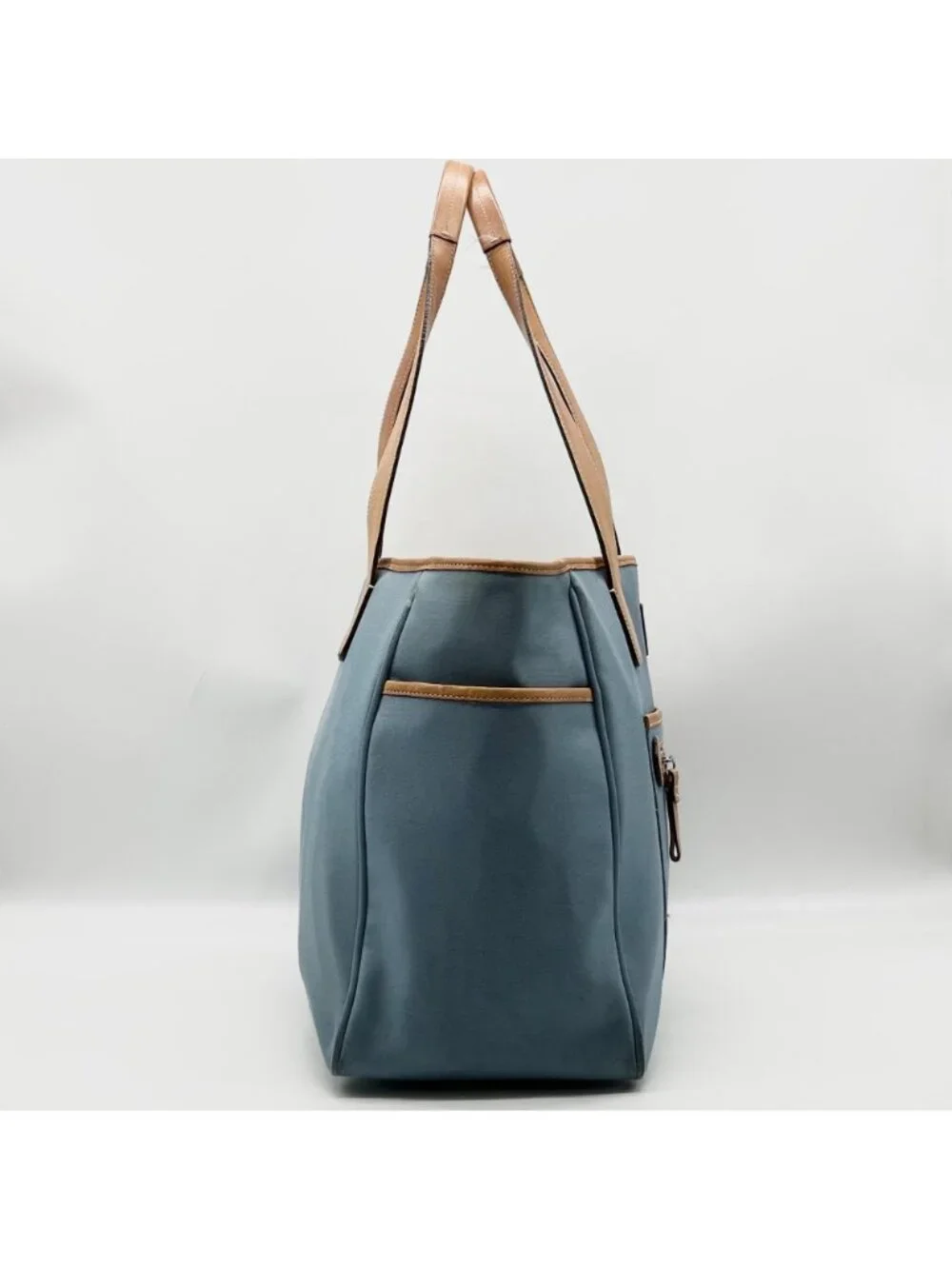 Coach Blue And Tan Fabric Diaper Bag 5975